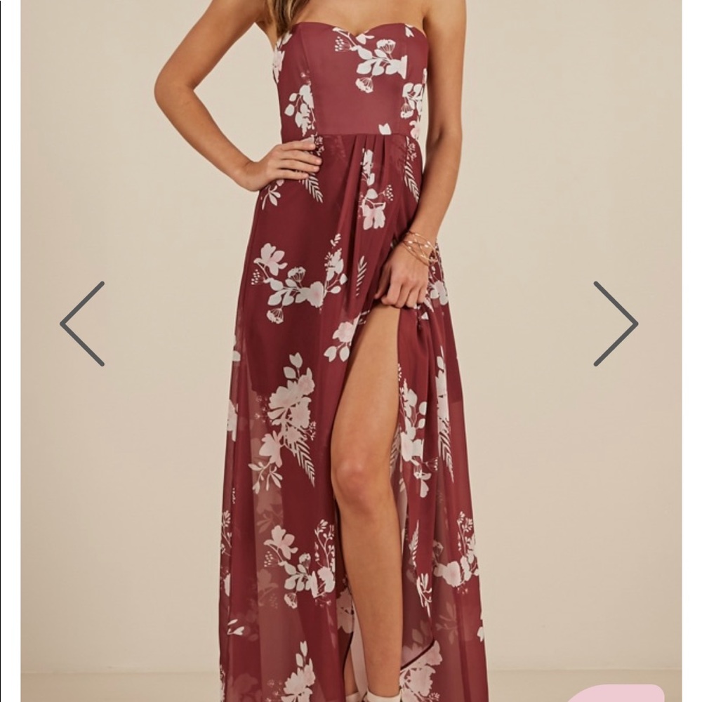 ShowPo She’s so perfect dress in wine size 4